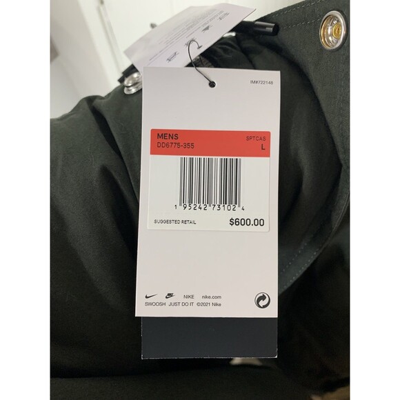 Nike Reversible Therma-Fit Sideline Parka Coat Green Jacket DD6775-355 Men large - Picture 8 of 9